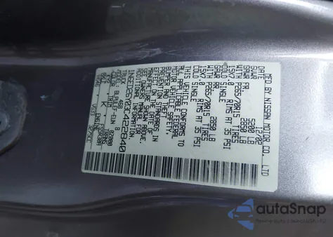 2003 Nissan Frontier Xe-V6 из США, поврежденный, VIN 1N6ED26Y03C422840